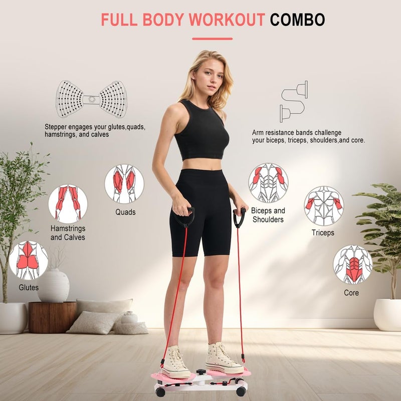 OSCILLATING SLIM Waist Twister Ab Machine with 300 lbs Weight Capacity Anti-slip twist board Noiseless Home Gym Exercise Equipment for Women Men - Image 4